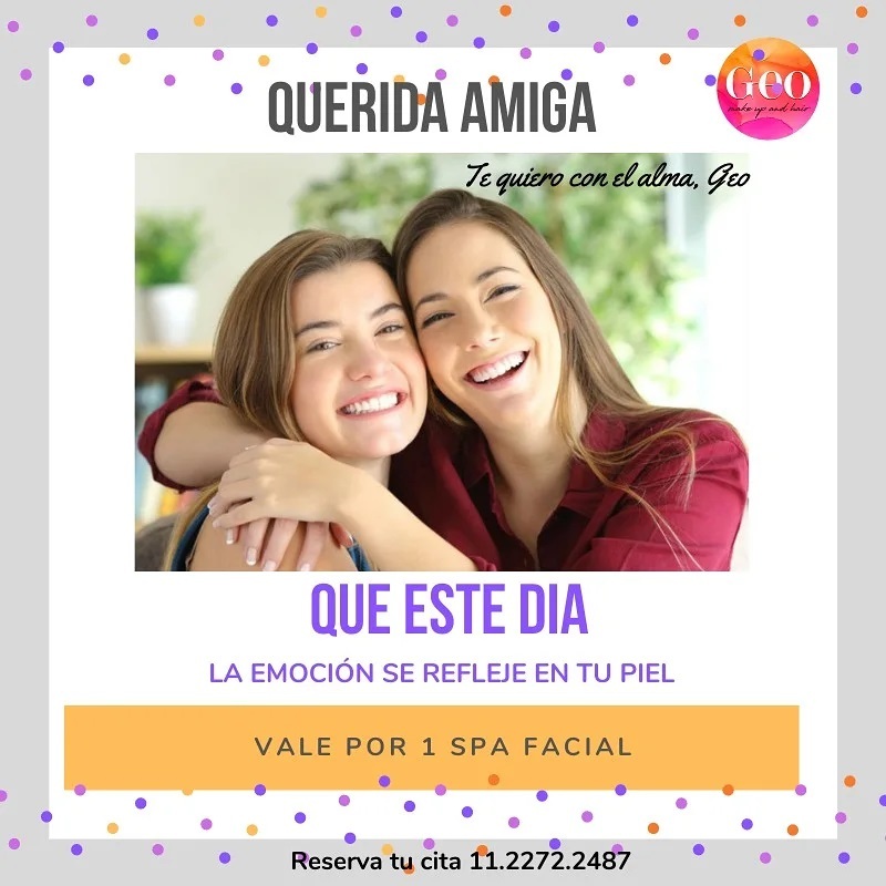 El vale de regalo de Geo Makeup Olivos: Que este día la emoción se refleje en tu piel. Vale por 1 Spa Facial